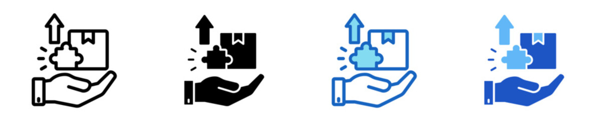 Product-Market Fit  Icon Set Multiple Style Collection
