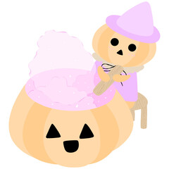 Pumpkin Witch Clipart 