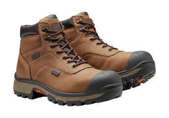 Rugged Work Boots Durable Leather Steel Toe Safety Footwear for Construction	