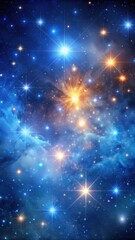 Obraz premium Cosmic Vastness with Glowing Stars