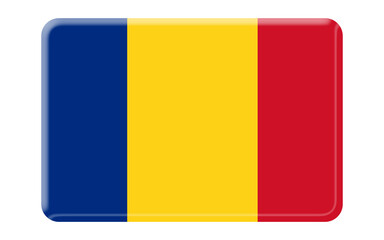3D Romania Flag Icon | Romanian Country Flag