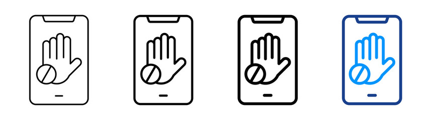 Access Denied Icon Different Style Outline Collection Set