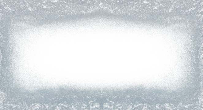 Beautiful ice frost patterns arranged as frame without background png file. Symbol of Christmas wonder.