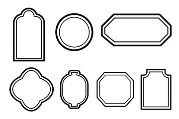 Korean frame set decorative shapes mixed forms