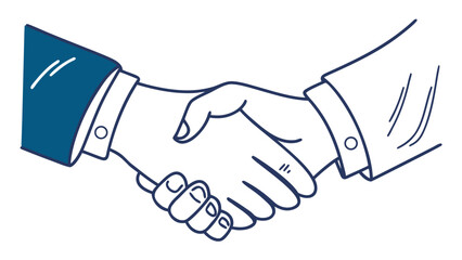 Two hands shaking in a firm handshake symbolizing agreement partnership and successful business deal