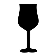 Wine glasses vector silhouette