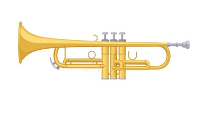 Obraz premium Gold trumpet illustration