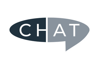 Chat letter vector logo design with bubble icon symbol concept