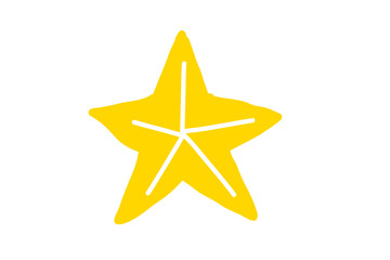 Obraz premium Simple Golden Star Icon for Christmas and Decoration