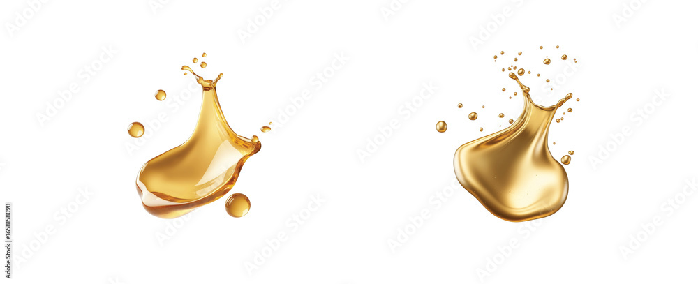 Poster liquid splashes and drops in motion capturing dynamic energies 3d
