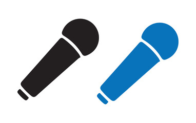 Flat Design Retro Microphone Icons