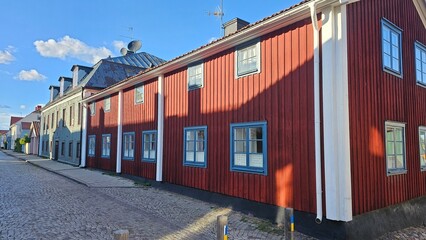 Sweden. Streets and houses in the city of Västervik in Sweden. Kalmar County. © Andrii