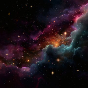 Pixel art nebula background with retro video game style, 8-bit cosmic wallpaper, pixel galaxy design, retro gaming astronomy illustration, vibrant pixel starlight field, nostalgic retro nebula 