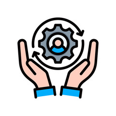 Responsibility lineal color icon