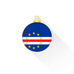 Fototapeta premium Cape Verde National Flag Christmas Decoration.