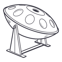 Hang Drum on Stand Illustration