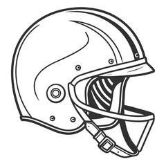 Fototapeta premium Vintage Football Helmet Outline
