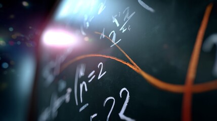 Mathematical Population Dynamics Exploration in Warm Studio Light with Dreamy Focus and Minimal Composition from Back View