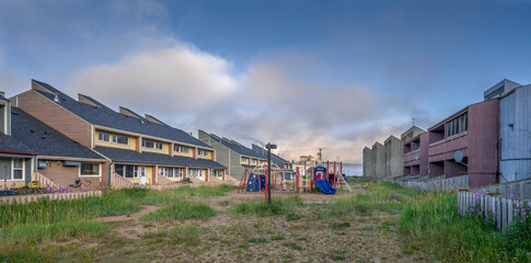 Fototapeta premium Multi-family housing in Churchill, Manitoba, Canada