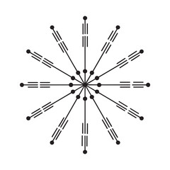 Snowflake Icon Representing Winter Cold Weather Frost Decoration Holiday and Seasonal Design Elements