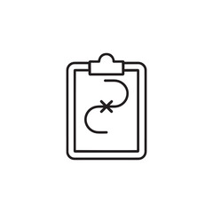 Tactical Plan Clipboard Icon Representing Strategy Planning Game Tactics Sports Coaching and Execution