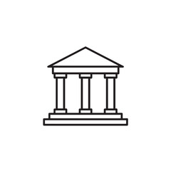 Obraz premium Classic Government Building Icon Representing Law Politics Public Services History and Civic Institutions