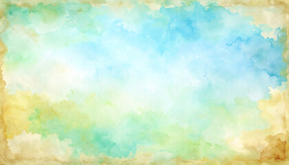 Obraz premium The image shows a background with a light and airy aesthetic achieved through watercolor washes