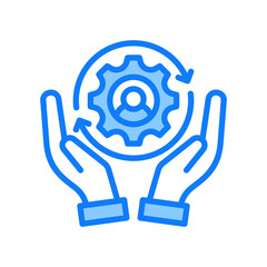 Obraz premium Responsibility blue icon 