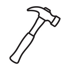 Hammer tool line icon