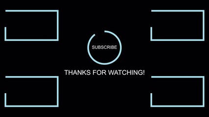 Simple Video YouTube End Screen 4k ultra