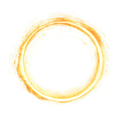 Magical Ambient Glow With Orange Radial Light Focus, photoreal cutout, studio lighting, isolated on white background