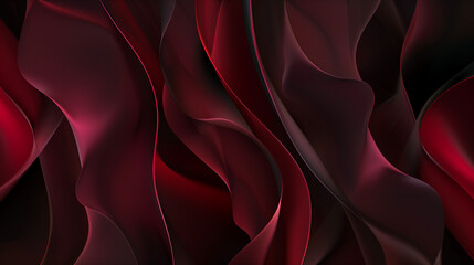 Elegant Dark Red Flowing Fabric Abstract Background