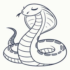 Fototapeta premium Serene Cobra Snake Illustration