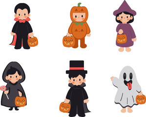 halloween characters set