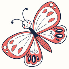 Cute Butterfly Illustration For Kids