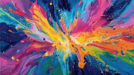 Vibrant explosion of color