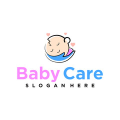 Baby Care Logo Template Vector Design. Design concept for baby care, baby clinic care services.
