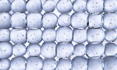 Hydrating bubble essence water droplets water molecules