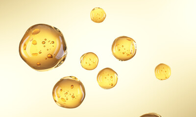 Hydrating bubble essence water droplets water molecules