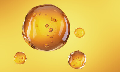 Hydrating bubble essence water droplets water molecules