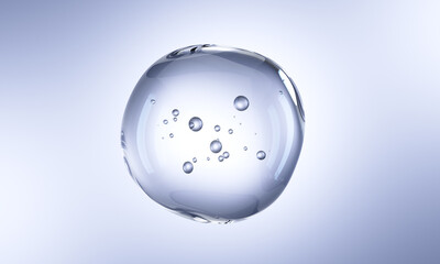 Hydrating bubble essence water droplets water molecules