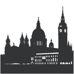 Fototapeta premium London Skyline Silhouette