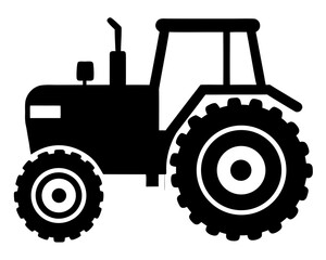 Tractor black silhouette vector,Farm Tractor  icon