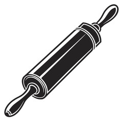 Rolling Pin Illustration in Monochrome