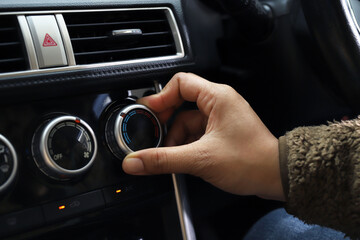 Fototapeta premium Car cooling system Car air conditioning inspection