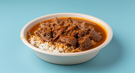 Delicious Beef Stew with Rice Bowl