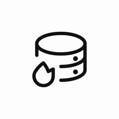 database drop data icon sign vector