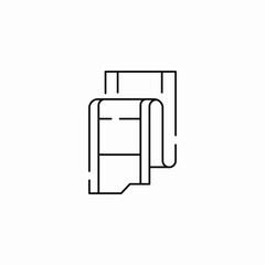 rolled up scroll icon sign vector