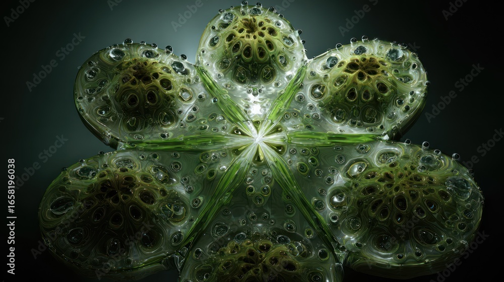 Aufkleber abstract fractal of tessellated organic forms creates intricate patterns