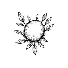 Circular botanical frame design with leaf accents creates an enchanting natural embellishment perfect for nature-themed creations